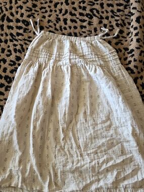 Zara Cream Floral Tiered Drawstring Girls' Skirt